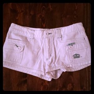 Corona white corduroy shorts ~ size small